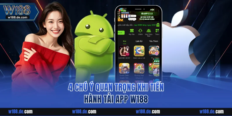 4 chú ý quan trọng khi tiến hành tải app W188
